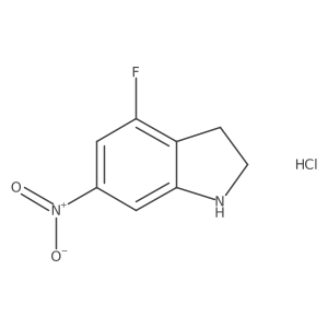 4-Fluoro-6-nitroindoline hydrochloride结构式