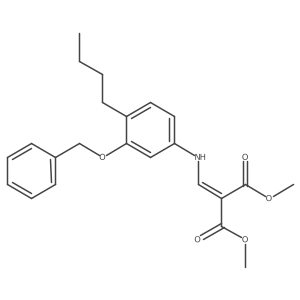 1,3-Dimethyl 2-[[[4-butyl-3-(phenylmethoxy)phenyl]amino]methylene]propanedioate结构式