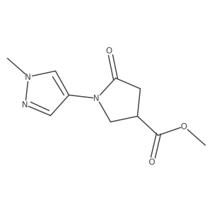 methyl 1-(1-methyl-1H-pyrazol-4-yl)-5-oxopyrrolidine-3-carboxylate Structure