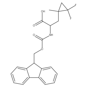 3-(2,2-difluoro-1-methylcyclopropyl)-2-({[(9H-fluoren-9-yl)methoxy]carbonyl}amino)propanoic acid Structure