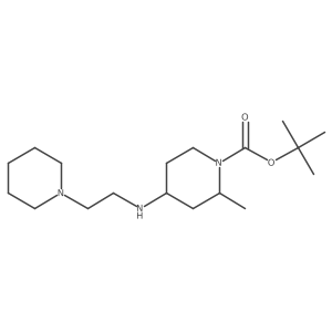 CC1CC(NCCN2CCCCC2)CCN1C(=O)OC(C)(C)C结构式
