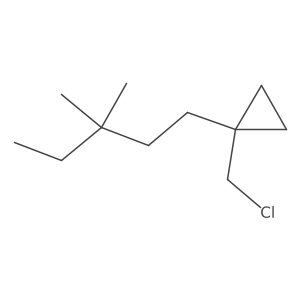 1-(Chloromethyl)-1-(3,3-dimethylpentyl)cyclopropane Structure