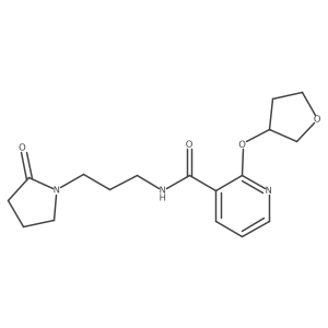 N-(3-(2-oxopyrrolidin-1-yl)propyl)-2-((tetrahydrofuran-3-yl)oxy)nicotinamide Structure