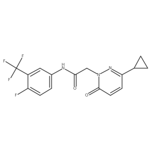 2-(3-cyclopropyl-6-oxopyridazin-1(6H)-yl)-N-(4-fluoro-3-(trifluoromethyl)phenyl)acetamide Structure