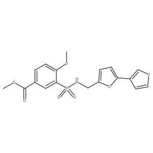 Methyl 3-[({[2,3'-bifuran]-5-yl}methyl)sulfamoyl]-4-methoxybenzoate结构式