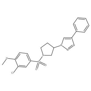 1-(1-((3-chloro-4-methoxyphenyl)sulfonyl)pyrrolidin-3-yl)-4-phenyl-1H-1,2,3-triazole结构式