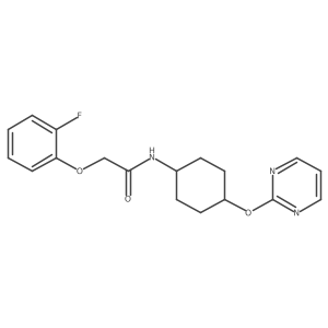 2-(2-fluorophenoxy)-N-((1r,4r)-4-(pyrimidin-2-yloxy)cyclohexyl)acetamide Structure