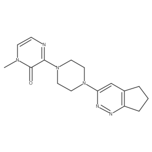 3-(4-(6,7-dihydro-5H-cyclopenta[c]pyridazin-3-yl)piperazin-1-yl)-1-methylpyrazin-2(1H)-one结构式