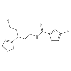 4-bromo-N-(5-hydroxy-3-(thiophen-2-yl)pentyl)thiophene-2-carboxamide Structure