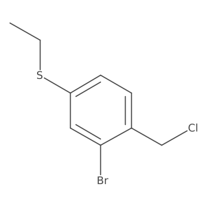 2-Bromo-1-(chloromethyl)-4-(ethylsulfanyl)benzene Structure
