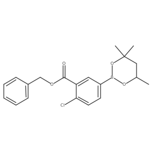 Benzyl 2-chloro-5-(4,4,6-trimethyl-1,3,2-dioxaborinan-2-YL)benzoate Structure