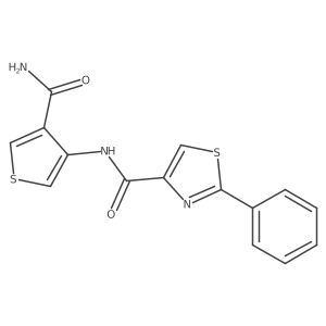 N-(4-carbamoylthiophen-3-yl)-2-phenyl-1,3-thiazole-4-carboxamide Structure