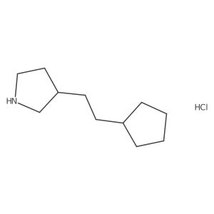 3-(2-Cyclopentylethyl)pyrrolidine hydrochloride Structure