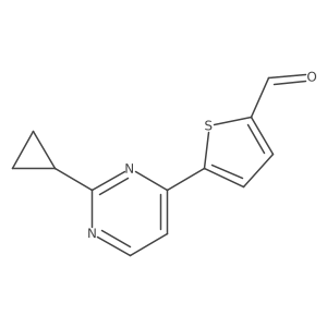 5-(2-Cyclopropylpyrimidin-4-yl)thiophene-2-carbaldehyde Structure