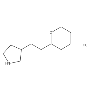 3-[2-(Oxan-2-yl)ethyl]pyrrolidine hydrochloride Structure