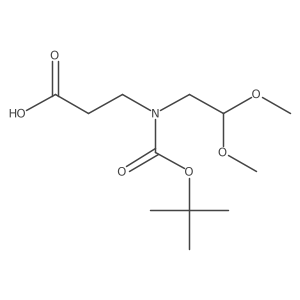 3-{[(Tert-butoxy)carbonyl](2,2-dimethoxyethyl)amino}propanoic acid Structure