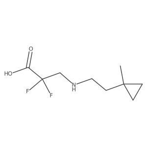 2,2-Difluoro-3-{[2-(1-methylcyclopropyl)ethyl]amino}propanoic acid Structure