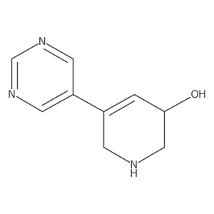 5-(Pyrimidin-5-yl)-1,2,3,6-tetrahydropyridin-3-ol结构式