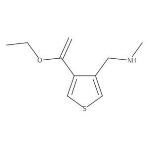 {[4-(1-Ethoxyethenyl)thiophen-3-yl]methyl}(methyl)amine结构式