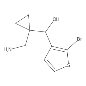 [1-(Aminomethyl)cyclopropyl](2-bromothiophen-3-yl)methanol结构式
