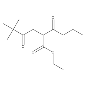 Ethyl 2-butanoyl-5,5-dimethyl-4-oxohexanoate结构式