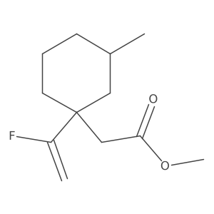 Methyl 2-[1-(1-fluoroethenyl)-3-methylcyclohexyl]acetate结构式