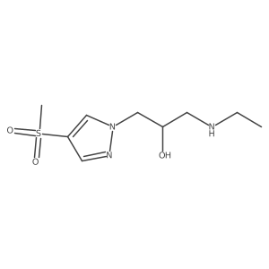1-(ethylamino)-3-(4-methanesulfonyl-1H-pyrazol-1-yl)propan-2-ol结构式