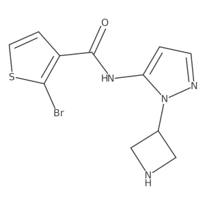 N-[1-(azetidin-3-yl)-1H-pyrazol-5-yl]-2-bromothiophene-3-carboxamide Structure