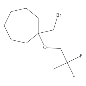 1-(Bromomethyl)-1-(2,2-difluoropropoxy)cycloheptane结构式