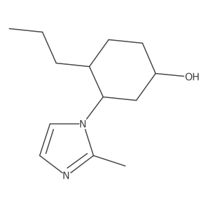 3-(2-methyl-1H-imidazol-1-yl)-4-propylcyclohexan-1-ol结构式
