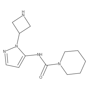 N-[1-(azetidin-3-yl)-1H-pyrazol-5-yl]piperidine-1-carboxamide Structure