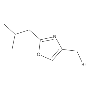 4-(Bromomethyl)-2-(2-methylpropyl)-1,3-oxazole Structure