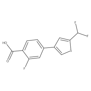 Benzoic acid, 4-[5-(difluoromethyl)-3-thienyl]-2-fluoro-结构式
