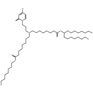 Heptadecan-9-yl 8-((3-(4-amino-2-oxopyrimidin-1(2H)-yl)propyl)(8-(octyloxy)-8-oxooctyl)amino)octanoate结构式