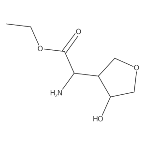 Ethyl 2-amino-2-(4-hydroxyoxolan-3-yl)acetate结构式