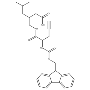3-{[2-({[(9H-fluoren-9-yl)methoxy]carbonyl}amino)pent-4-ynamido]methyl}-5-methylhexanoic acid Structure