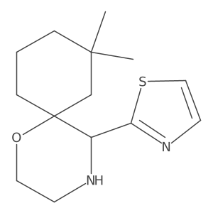 8,8-Dimethyl-5-(1,3-thiazol-2-yl)-1-oxa-4-azaspiro[5.5]undecane Structure