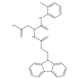 3-({[(9H-fluoren-9-yl)methoxy]carbonyl}amino)-3-[(2-fluorophenyl)carbamoyl]propanoic acid结构式