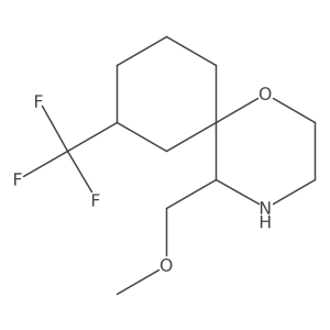 5-(Methoxymethyl)-8-(trifluoromethyl)-1-oxa-4-azaspiro[5.5]undecane结构式