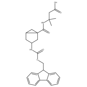 3-{[3-({[(9H-fluoren-9-yl)methoxy]carbonyl}amino)bicyclo[3.1.0]hexan-1-yl]formamido}-3-methylbutanoic acid结构式