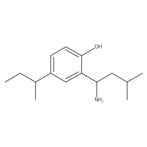 2-(1-Amino-3-methylbutyl)-4-(butan-2-yl)phenol结构式