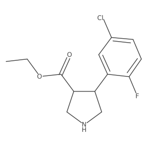 Ethyl 4-(5-chloro-2-fluorophenyl)pyrrolidine-3-carboxylate结构式