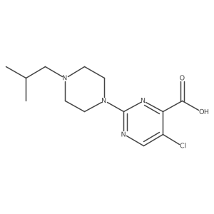 5-Chloro-2-[4-(2-methylpropyl)piperazin-1-yl]pyrimidine-4-carboxylic acid Structure