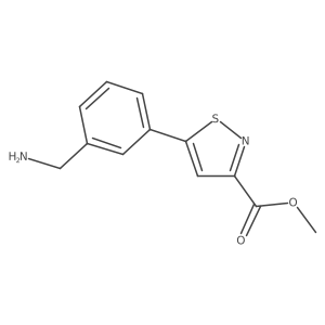 Methyl 5-[3-(aminomethyl)phenyl]-1,2-thiazole-3-carboxylate结构式