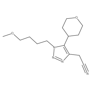 2-[1-(4-methoxybutyl)-5-(oxan-4-yl)-1H-1,2,3-triazol-4-yl]acetonitrile结构式