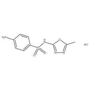4-amino-N-(5-methyl-1,3,4-thiadiazol-2-yl)benzene-1-sulfonamide hydrochloride Structure