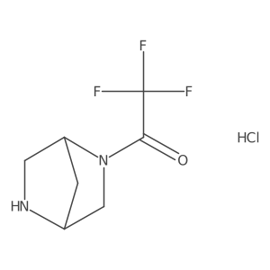 1-{2,5-Diazabicyclo[2.2.1]heptan-2-yl}-2,2,2-trifluoroethan-1-one hydrochloride Structure
