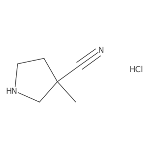 (R)-3-Methylpyrrolidine-3-carbonitrile hydrochloride结构式