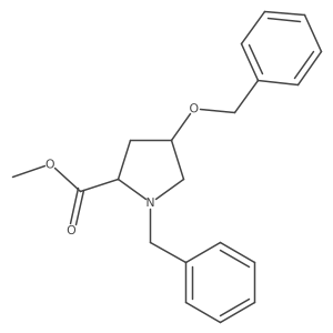 Methyl (2S,4R)-1-benzyl-4-(benzyloxy)pyrrolidine-2-carboxylate结构式