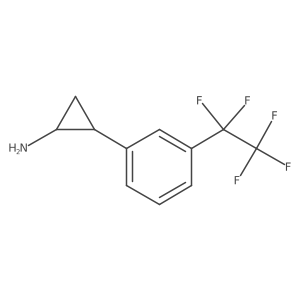rac-(1R,2S)-2-[3-(pentafluoroethyl)phenyl]cyclopropan-1-amine Structure